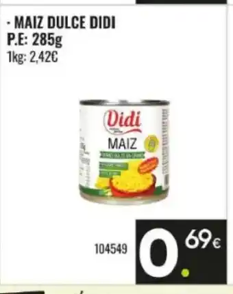 Family Cash DIDI Maiz dulce oferta