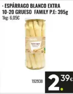 Family Cash FAMILY Espárrago blanco extra 10-20 grueso oferta