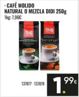 Family Cash DIDI Café molido natural o mezcla oferta