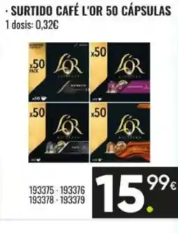 Family Cash L'OR Surtido café 50 cápsulas oferta