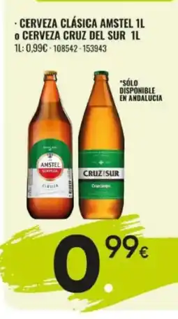 Family Cash Cerveza clásica amstel o cerveza cruz del sur oferta