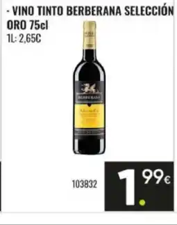 Family Cash Vino tinto berberana selección oro oferta