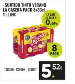 Family Cash LA CASERA Surtido tinto verano oferta