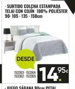 Family Cash Surtido colcha estampada telai con cojín 100% poliéster oferta