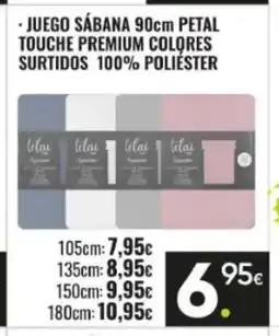 Family Cash Juego sábana petal touche premium colores surtidos 100% poliéster oferta