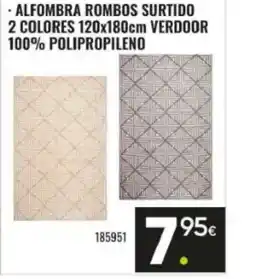 Family Cash Alfombra rombos surtido 2 colores verdoor 100% polipropileno oferta
