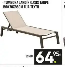 Family Cash Tumbona jardín oasis taupe fija textil oferta