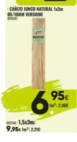 Family Cash Cañizo junco natural 1x3m 05/10mm verdoor oferta