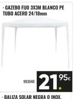 Family Cash Gazebo fijo 3x3m blanco pe tubo acero 24/18mm oferta