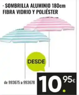 Family Cash Sombrilla aluminio 180cm fibra vidrio y poliéster oferta