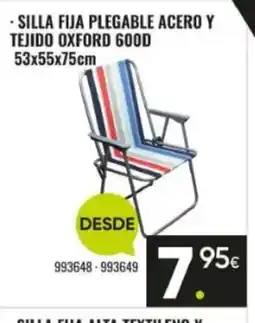 Family Cash Silla fija plegable acero y tejido oxford 600d oferta