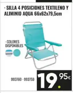 Family Cash Silla 4 posiciones textileno y aliminio aqua oferta