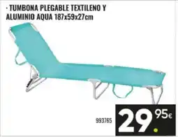 Family Cash Tumbona plegable textileno y aluminio aqua oferta