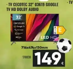 Family Cash CECOTEC Tv 32" 03619 google tv hd dolby audio oferta