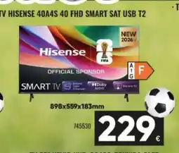 Family Cash HISENSE Tv 40a4s 40 fhd smart sat usb t2 oferta