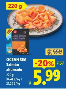 Lidl OCEAN SEA Salmón ahumado oferta