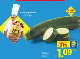 Lidl Calabacín oferta