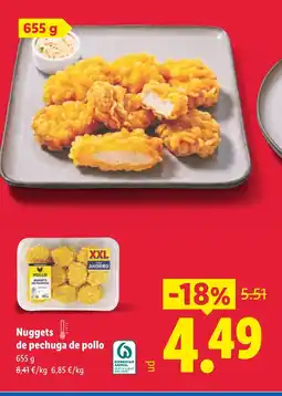 Lidl Nuggets de pechuga de pollo oferta