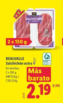 Lidl REALVALLE Salchichón extra oferta
