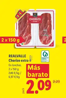 Lidl REALVALLE Chorizo extra oferta