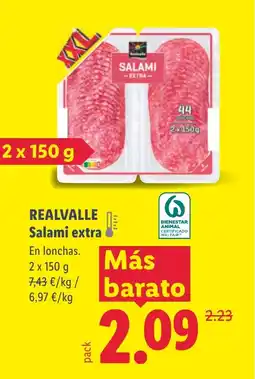 Lidl REALVALLE Salami extra oferta