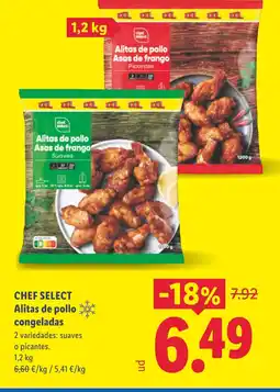 Lidl CHEF SELECT Alitas de pollo congeladas oferta