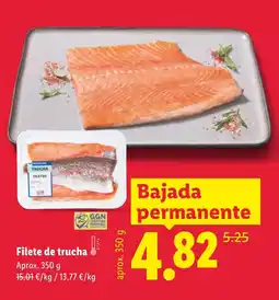 Lidl Filete de trucha oferta