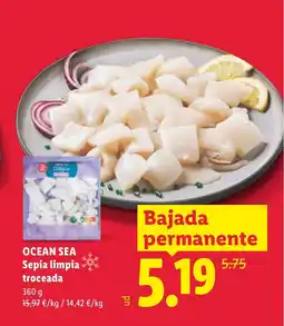 Lidl OCEAN SEA Sepia limpia troceada oferta