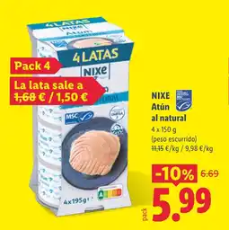 Lidl NIXE Atúm al natural oferta
