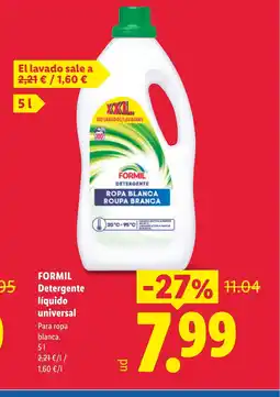 Lidl FORMIL Detergente líquido universal oferta