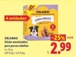 Lidl ORLANDO Sticks masticables para perros adultos oferta