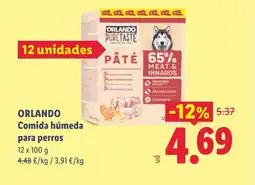 Lidl ORLANDO Comida húmeda para perros oferta