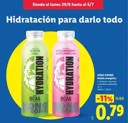 Lidl KONG STRONG Bebida energética oferta