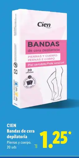 Lidl CIEN Bandas de cera depilatoria oferta
