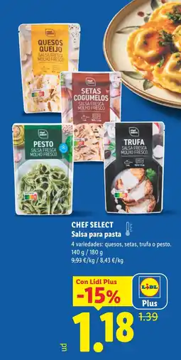 Lidl CHEF SELECT Salsa para pasta oferta