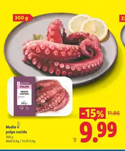 Lidl Medio pulpo cocido oferta