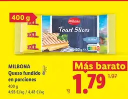 Lidl MILBONA Queso fundido en porciones oferta