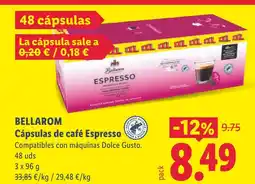Lidl BELLAROM Cápsulas de café Espresso oferta