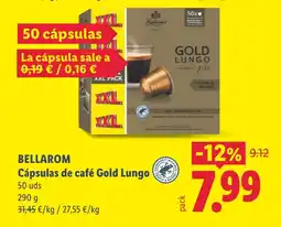 Lidl BELLAROM Cápsulas de café Gold Lungo oferta
