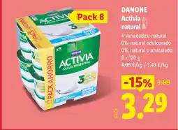 Lidl DANONE Activia natural oferta