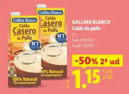 Lidl GALLINA BLANCA Caldo de pollo oferta