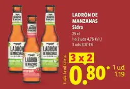 Lidl LADRÓN DE MANZANAS Sidra oferta