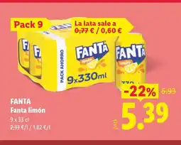 Lidl FANTA limón oferta