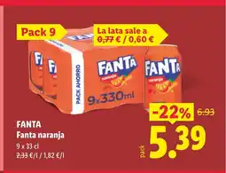 Lidl FANTA Fanta naranja oferta