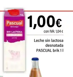 Cash Ifa PASCUAL Leche sin lactosa desnatada oferta