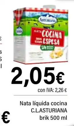 Cash Ifa C.L.ASTURIANA Nata líquida cocina oferta