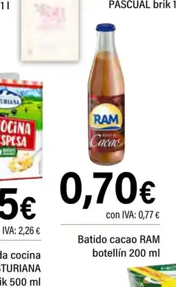 Cash Ifa RAM Batido cacao botellin oferta