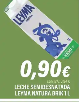 Cash Ifa LEYMA Leche semidesnatada natura brik oferta