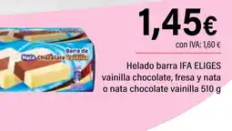 Cash Ifa IFA ELIGES Helado barra vainilla chocolate, fresa y nata oferta