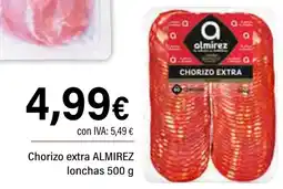 Cash Ifa ALMIREZ Chorizo extra lonchas oferta